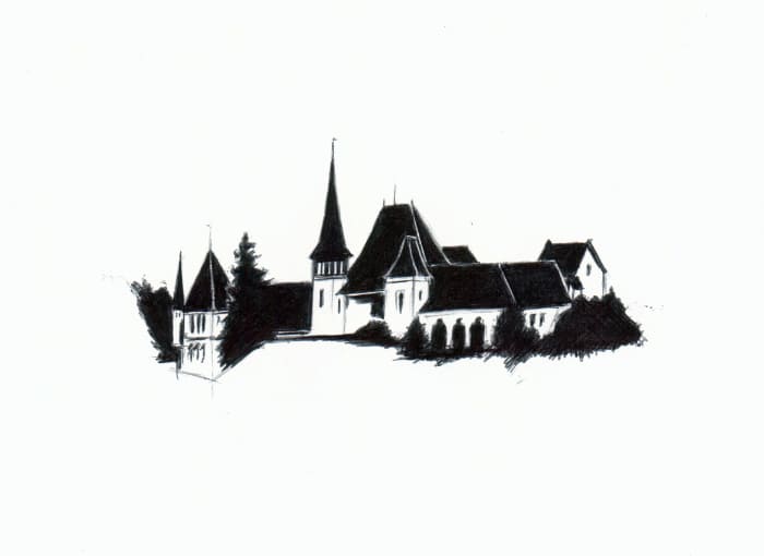 Historisches Museum Bern – Kugelschreiber auf Papier - Kugelschreiber Kunst