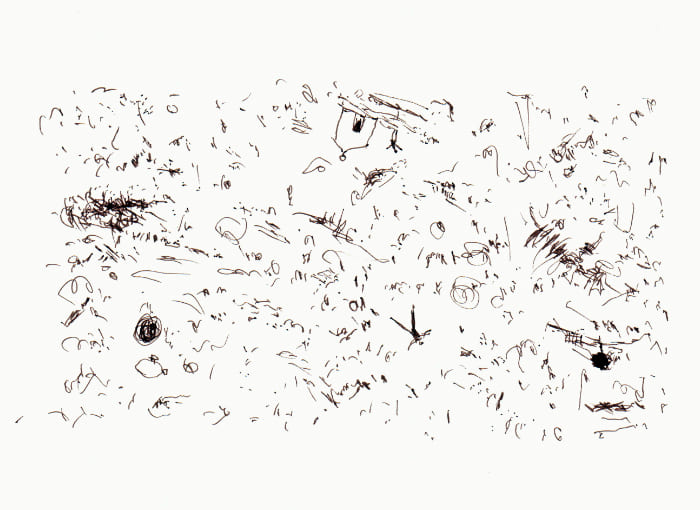Vieles – Sepia Fineliner auf Papier - Pitt Artist Pen Farber Castell
