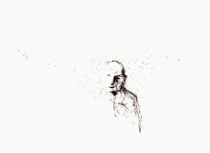 Porträt – Sepia Fineliner auf Papier - Pitt Artist Pen Farber Castell