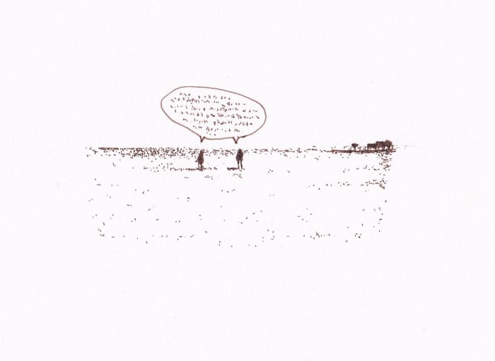 Fumetto Sprechblase speech bubble Fumetto Sprechblase speech bubble – Sepia-Tinte auf Papier