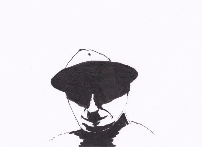 Skizze – Porträt – Schwarz-Tinte auf Papier