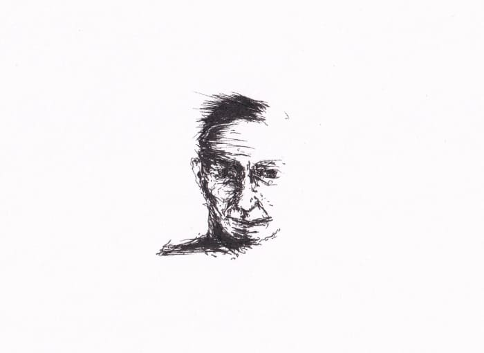 Skizze – Porträt – Schwarz-Tinte auf Papier