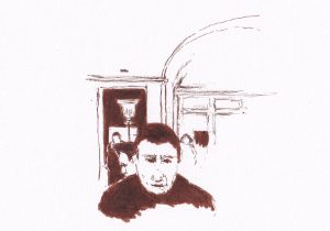 Besucher einer Gaststätte