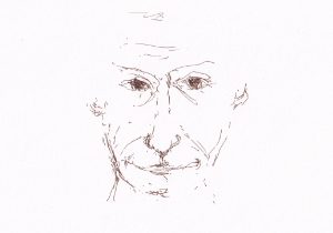 Zeichnung Skizze Sketch eines Porträts