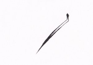 Mann begleitet von seinem Schatten