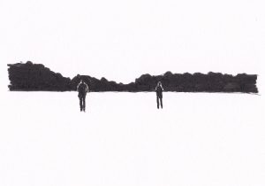 Zwei Menschen in der Landschaft