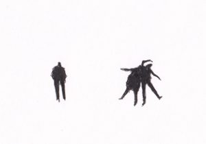 3 Personen strecken und recken sich